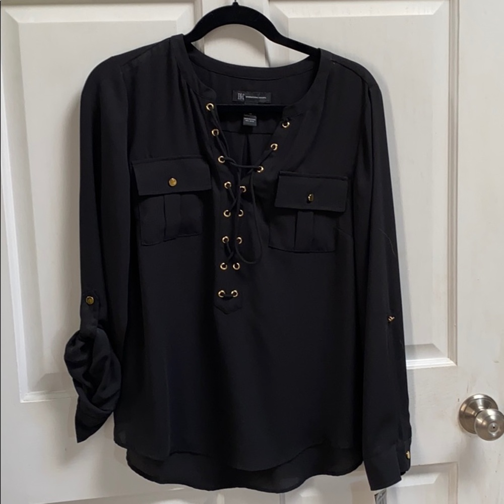 INC NWT Black Blouse Size 10